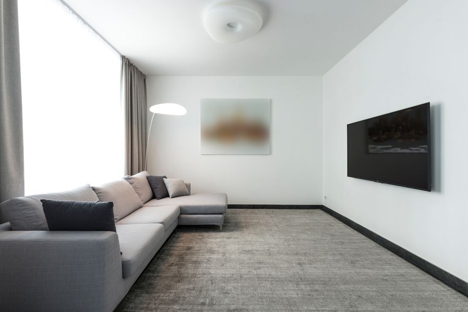 Clean and vibrant living room carpet